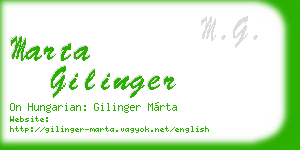 marta gilinger business card